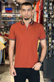 Turbo Contrast Tone Zip Collar Men's Polo Shirt