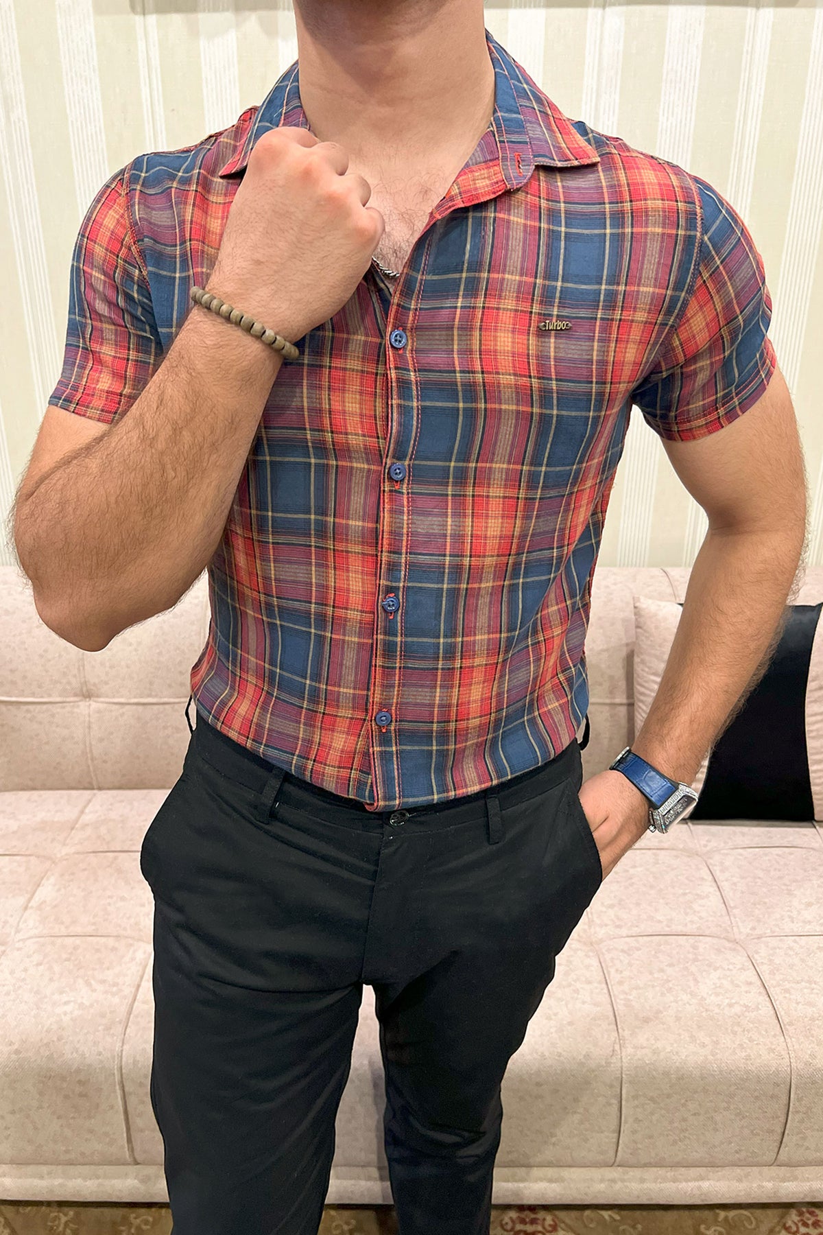 Turbo Classic Pattern Comfort Casual Shirt