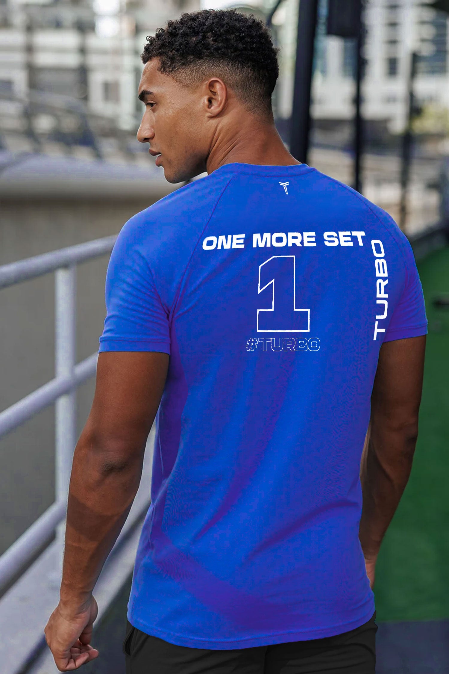 Turbo 'Men's One More Set' Drop Shoulder Dry-Fit Tee