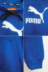 Pma Graphic Printed Logo Essential Fleece Hoodie In Royal Blue