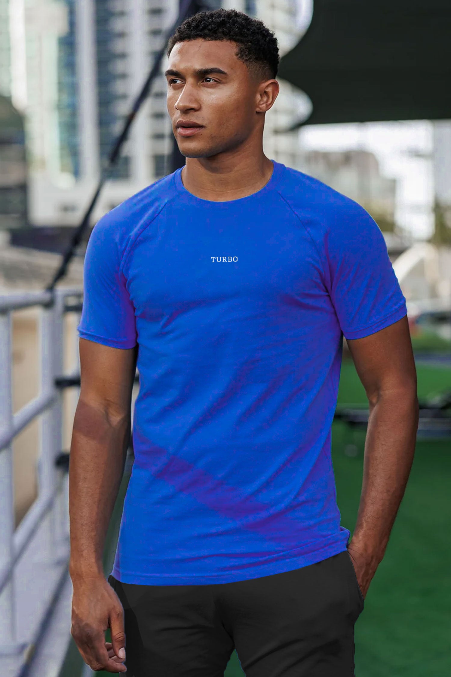 Turbo 'Men's One More Set' Drop Shoulder Dry-Fit Tee