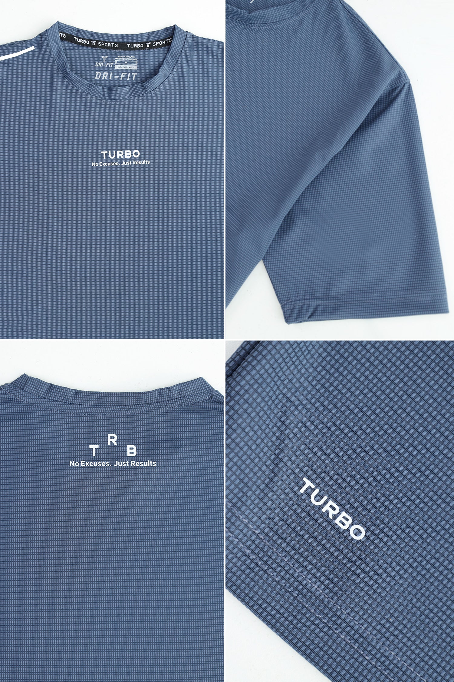 Turbo 'No Excuses' Grid-Tech Performance Dry-Fit Tee