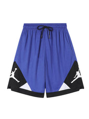 Jrdn Sports Training Splicing Mesh Shorts In Royal Blue
