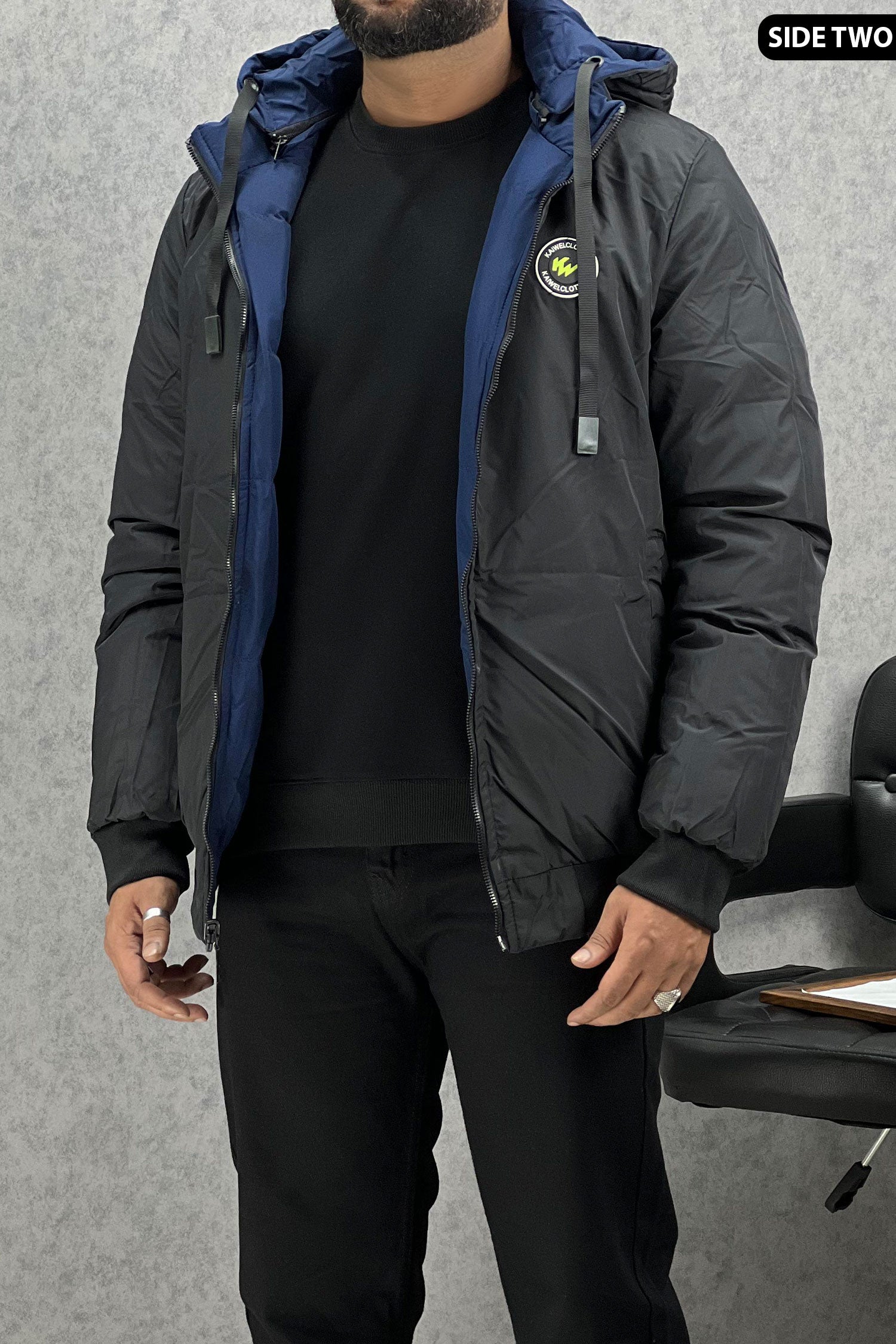 Wind Packable Quited Hooded Big Size Imported Puffer Jacket