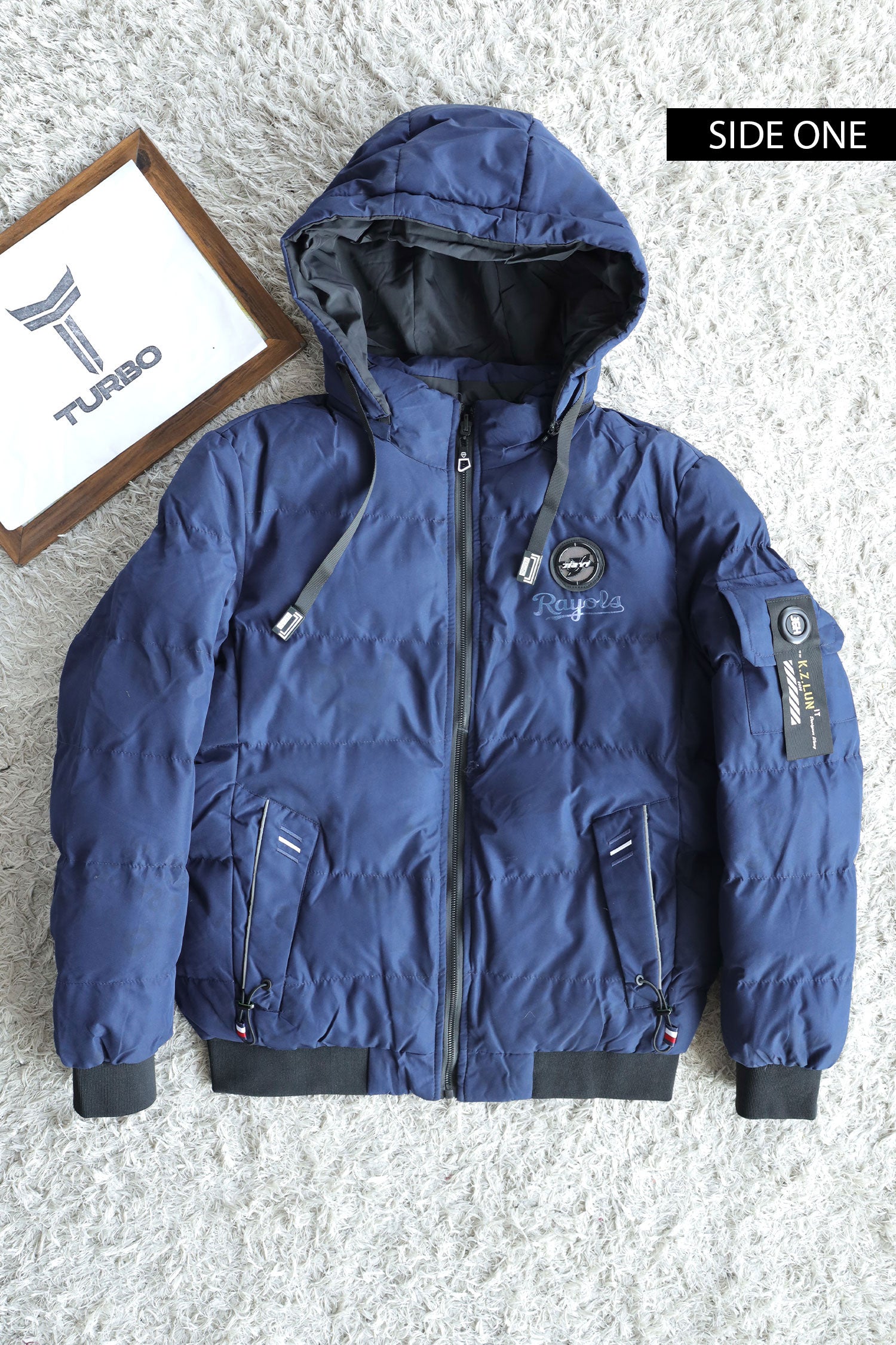 Wind Packable Quited Hooded Big Size Imported Puffer Jacket