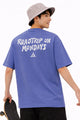 Men's Graphic Thread Round Neck Tee In Royal Blue