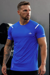 Turbo Sport Shoulder Striped Breathable Dry-Fit Tee
