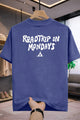 Men's Graphic Thread Round Neck Tee In Royal Blue