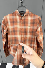 Turbo Tribe Premium Flannel Long Sleeve Cotton Casual Shirt
