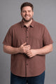 Turbo Textured Finish Button Down Silk Big & Tall Men's Casual Shirt