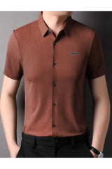 Turbo Block Patterened Gentle Collared Casual Shirt