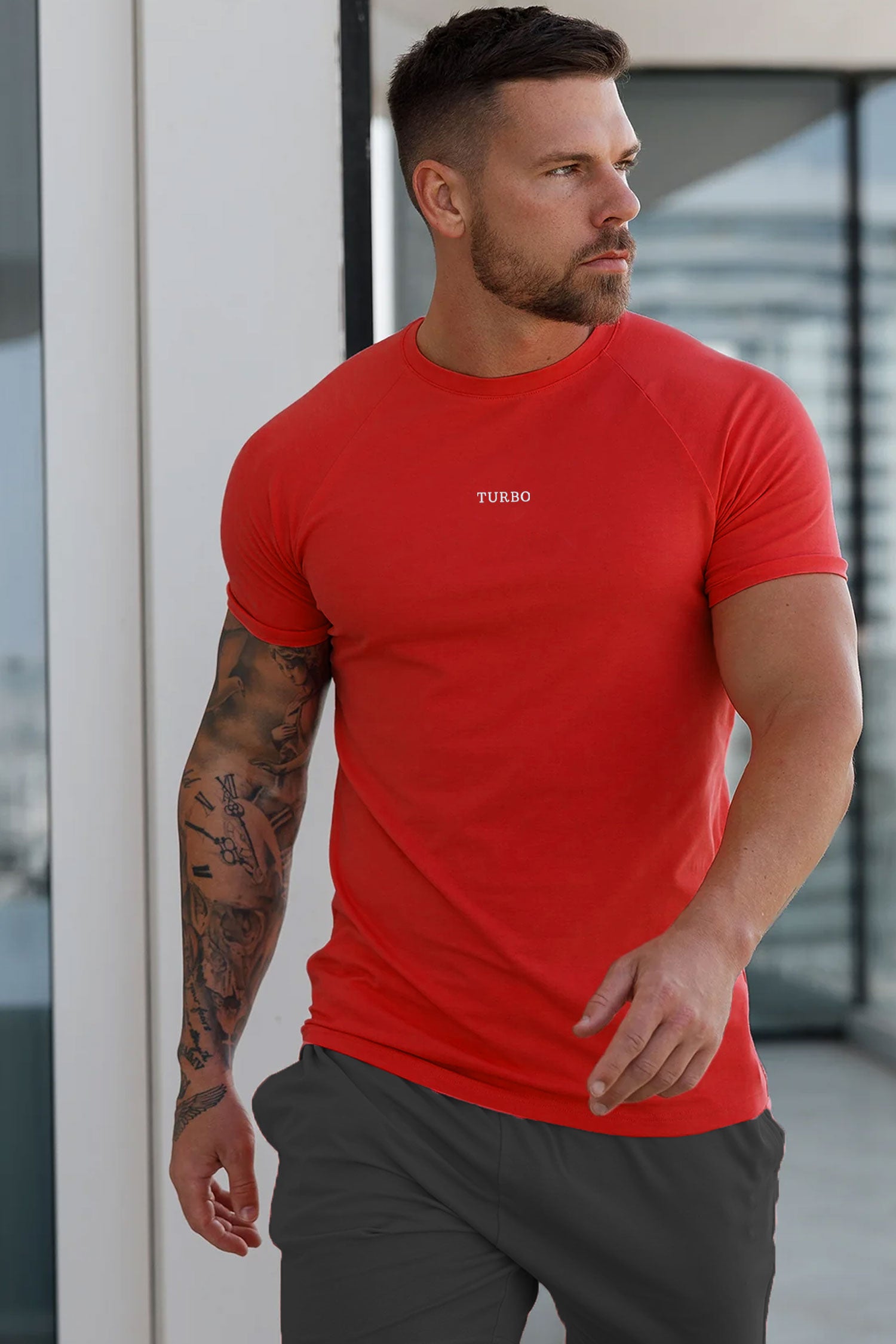 Turbo 'Men's One More Set' Drop Shoulder Dry-Fit Tee
