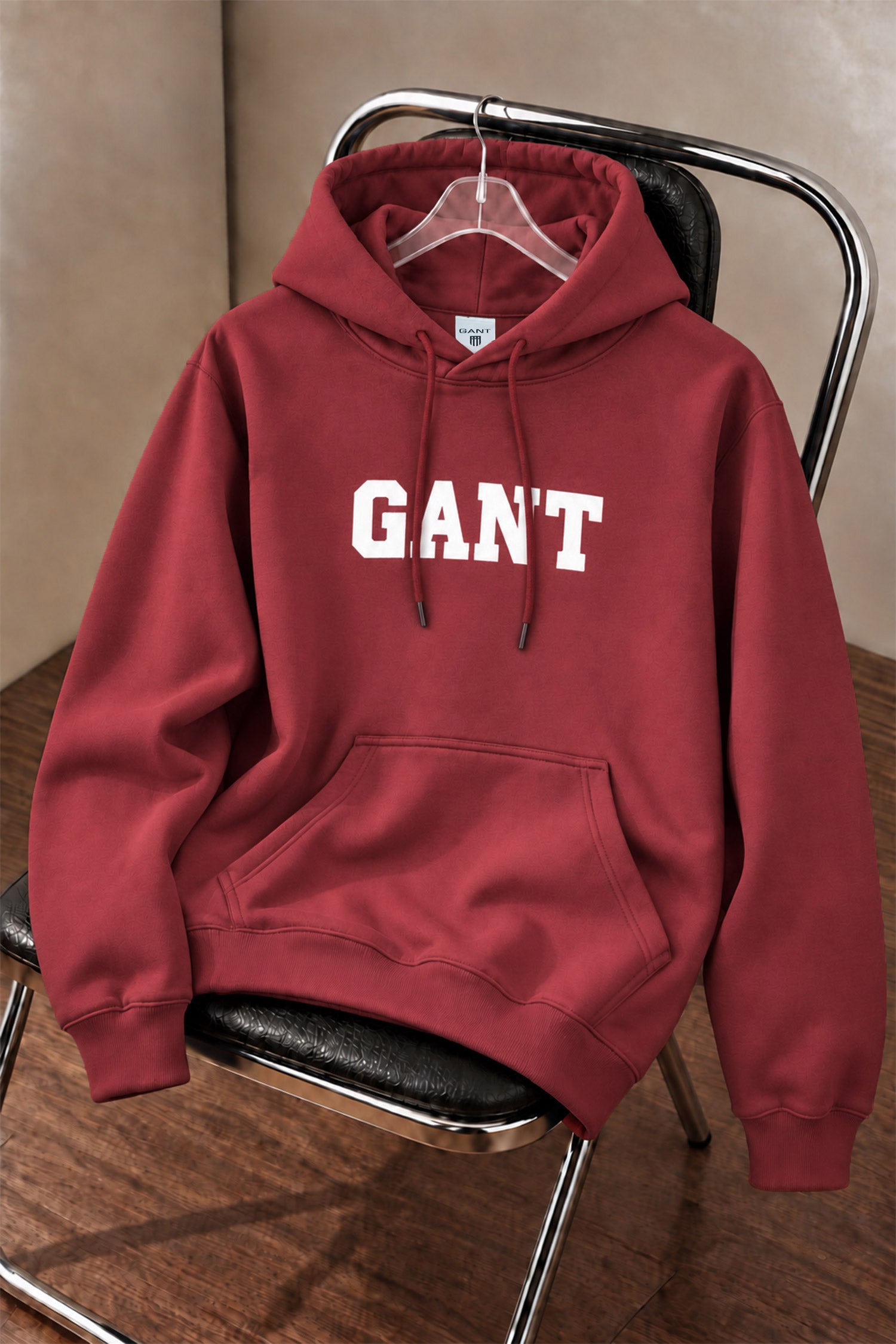 Gnt Regular Shield Men's Hoodie In Maroon