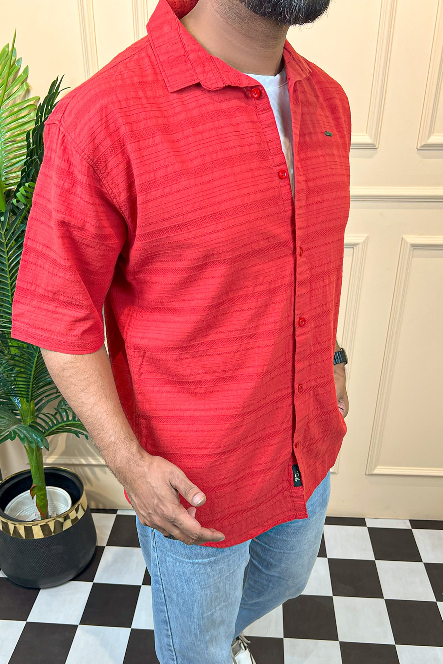 Turbo Knit Craft Crochet Casual Shirt
