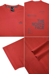 Th Nrth Fce Exploring World Crew Neck Tee In Red