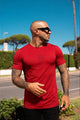 OnClub Work out Ready Knit Imp Dry-Fit Tee In Red