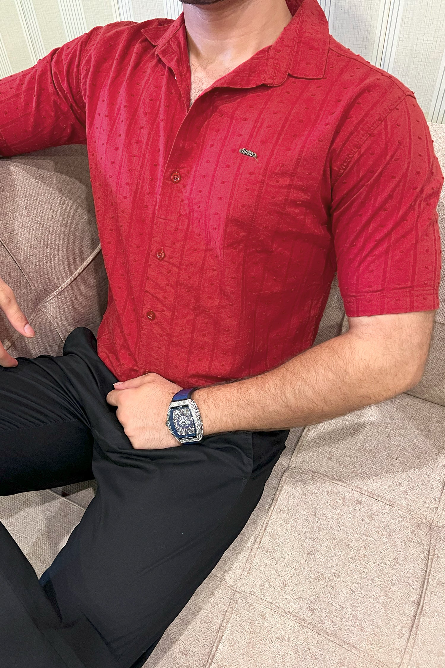 Turbo Puff Clasic Thread Casual Shirt