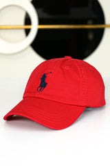 Rph Lren Polo Adjustable Baseball Imp Cotton Cap In Red