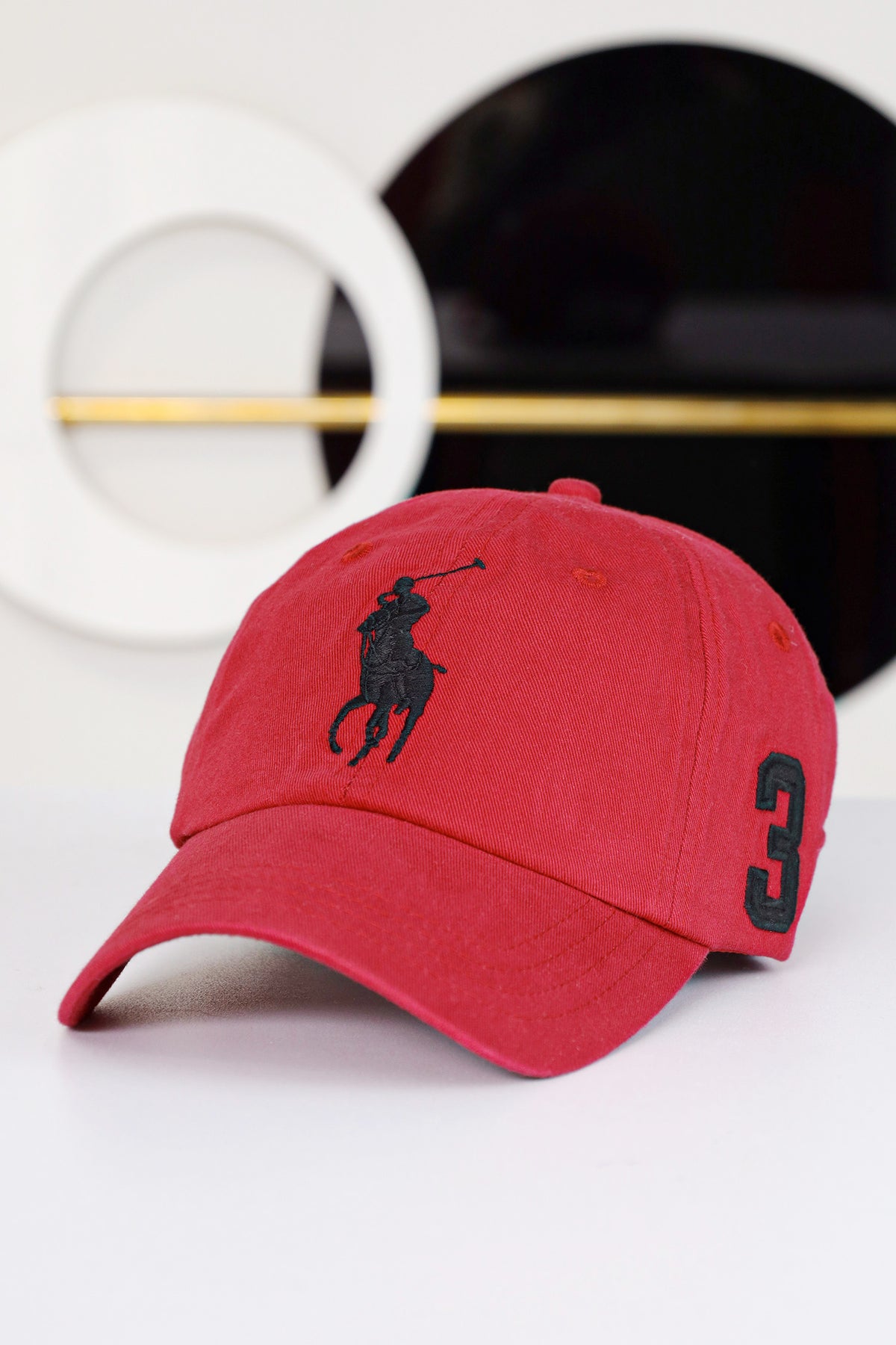 Rph Lren Polo Big Pony Imp Cotton Cap In Red