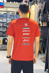 Adds Printed Logo Training Dry-Fit Tee In Red