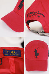Rph Lren Polo Big Pony Imp Cotton Cap In Red