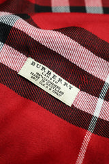 Brbrry Plaid Checked Luxury Cotton Men Mufflers In Red