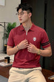 Men's Signature Seam Polo T-Shirt In Red