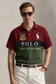 Plo Rph Lren Custom Fit In Two-Tone Men's Polo Shirt In Maroon