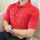 Turbo Knit Craft Crochet Casual Shirt In Red