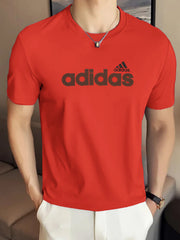Adds Essentials Linear Imported Round Neck T-Shirt