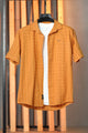 Turbo ShowOff Self Pattern Casual Shirt In Rust