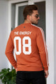 Turbo 3 Stripes Round Neck Men's Sweatshirt In Rust