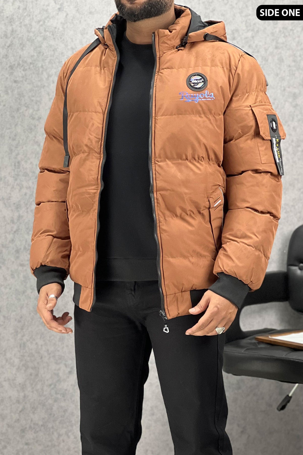 Wind Packable Quited Hooded Big Size Imported Puffer Jacket