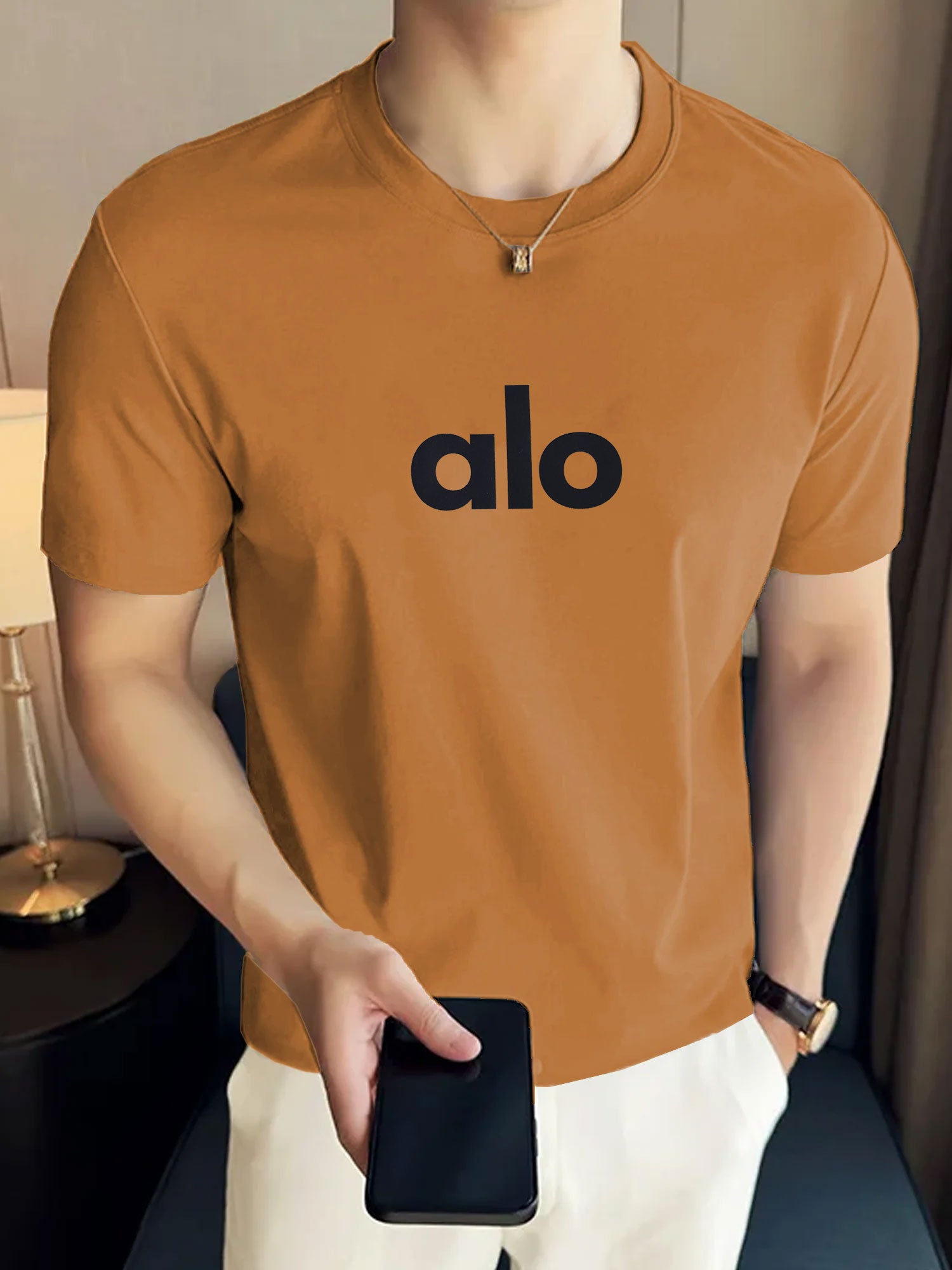 Alo 'The Icon' Geometric Graphic Crew Neck Tee