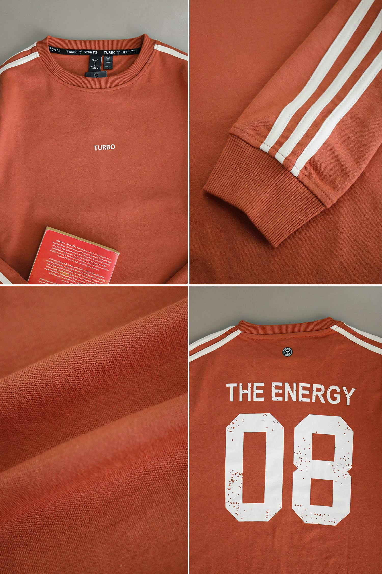 Turbo 3 Stripes Mock Neck Men's Sweatshirt