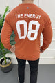 Turbo 3 Stripes Round Neck Men's Sweatshirt In Rust