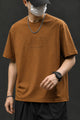 Zgna Typographic Logo Men's Tee Shirt In Rust
