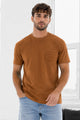 Mens Confection Monogram Round Neck T-Shirt In Rust