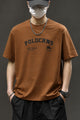 Men's Featuring Polo-Style Tee Shirt In Rust