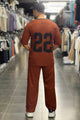 Turbo 22 Piping Detail Men's Co-ord Set In Rust