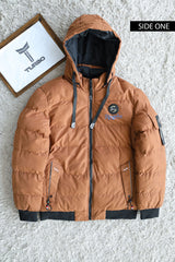 Wind Packable Quited Hooded Big Size Imported Puffer Jacket