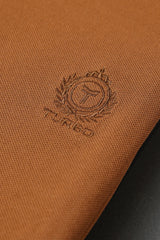 Turbo Patchwork Gradient Rib Men's Polo Shirt In Rust