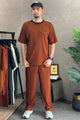 Turbo 22 Piping Detail Men's Co-ord Set In Rust