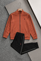 Polo R/L Double-Knit Zipper Men's Co-Ord Set In Rust