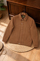 Turbo Hudson Collared Imported Men's Suede Jacket In Rust