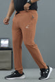 Gym Shrk Fitness Active Pro Men's Imp Dry-fit Trouser In Rust
