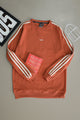 Turbo 3 Stripes Round Neck Men's Sweatshirt In Rust