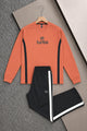 Turbo Knitted Side Panel Round Neck Men's Co-Ord Set