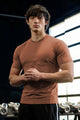 Turbo Zip-Neck Top Style Dry-Fit Tee In Rust