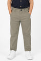 Turbo Regular Slim Fit Cotton Pant For Boys In Sage